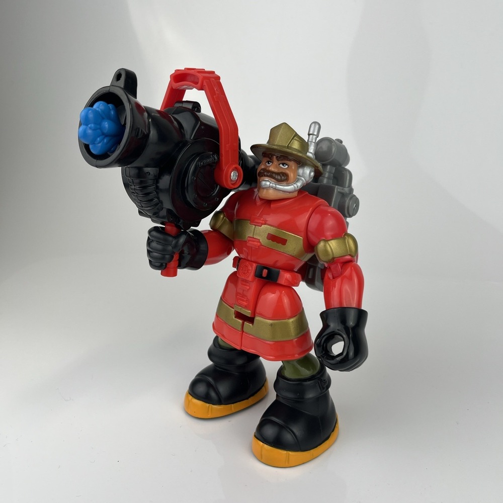 1997 Mattel Fisher Price Rescue Heroes‎ Billy Blazes w/ Water Cannon Firefighter